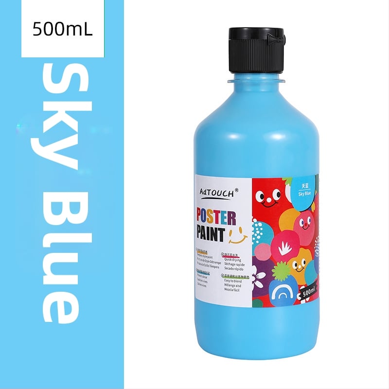 Гуаш комплект за рисуване Yijia, бутилкова опаковка, за начално училище и детска градина