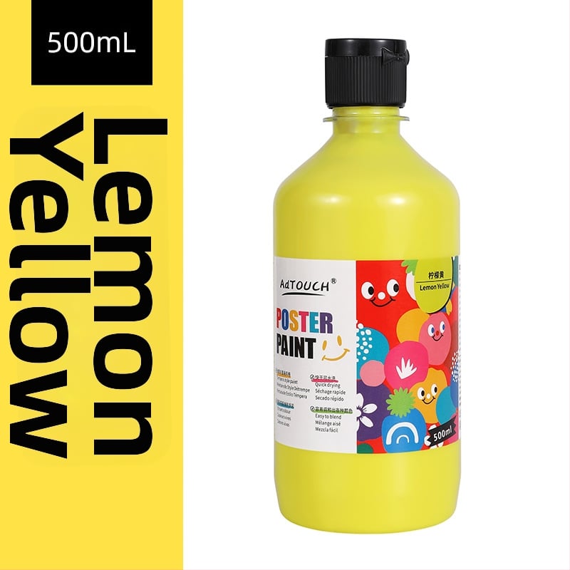 Гуаш комплект за рисуване Yijia, бутилкова опаковка, за начално училище и детска градина