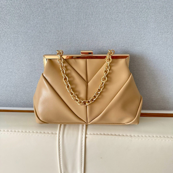 PU večernja clutch s dumpling oblikom, Dumpling Bag stil, unutarnja podstava od najlona, ID džep, otvoreni džep, zatvarač s latch mehanizmom, meka, jesen 2024