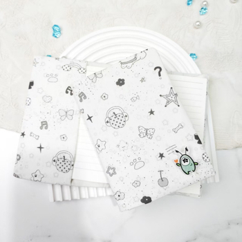 Textil füzetfedél karikatúra motívummal, állítható védőtok naplóhoz — Qiu ling