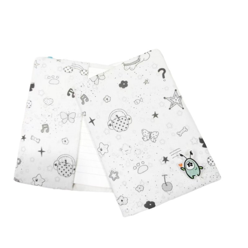 Textil füzetfedél karikatúra motívummal, állítható védőtok naplóhoz — Qiu ling