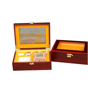 Ξύλινο κενό δώρου κουτί για συσκευασία χαπιών Pien Tze Huang Angong Niuhuang, μοντέλο 013, υλικό: ξύλο (fiberboard), τεχνική: ζεστή εκτύπωση με ασημένιο φινίρισμα, επένδυση: EVA βαμβάκι