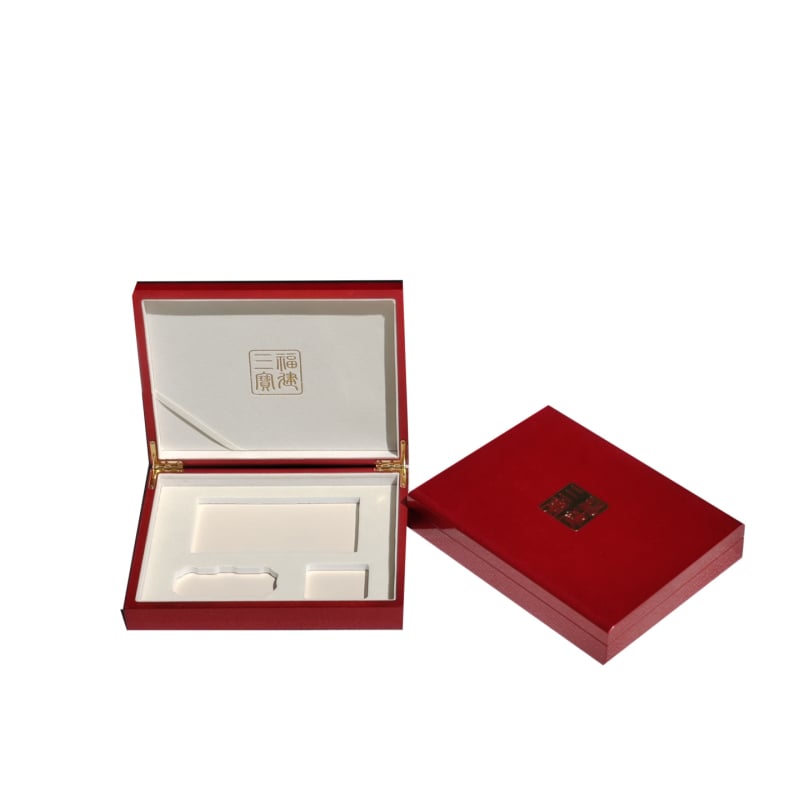 Ξύλινο κενό δώρου κουτί για συσκευασία χαπιών Pien Tze Huang Angong Niuhuang, μοντέλο 013, υλικό: ξύλο (fiberboard), τεχνική: ζεστή εκτύπωση με ασημένιο φινίρισμα, επένδυση: EVA βαμβάκι