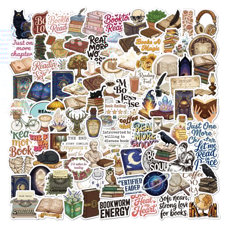 Σετ ρετρό αυτοκόλλητων βινυλίου για σημειωματάρια και θήκες τηλεφώνου, 100 τεμάχια, αδιάβροχα, UV-ανθεκτικά, αντοχή σε λιπαρές ουσίες και γρατσουνιές, αυτοκόλλητα με αφαιρούμενο κόλλα