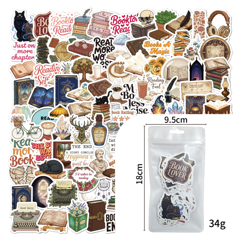 Σετ ρετρό αυτοκόλλητων βινυλίου για σημειωματάρια και θήκες τηλεφώνου, 100 τεμάχια, αδιάβροχα, UV-ανθεκτικά, αντοχή σε λιπαρές ουσίες και γρατσουνιές, αυτοκόλλητα με αφαιρούμενο κόλλα