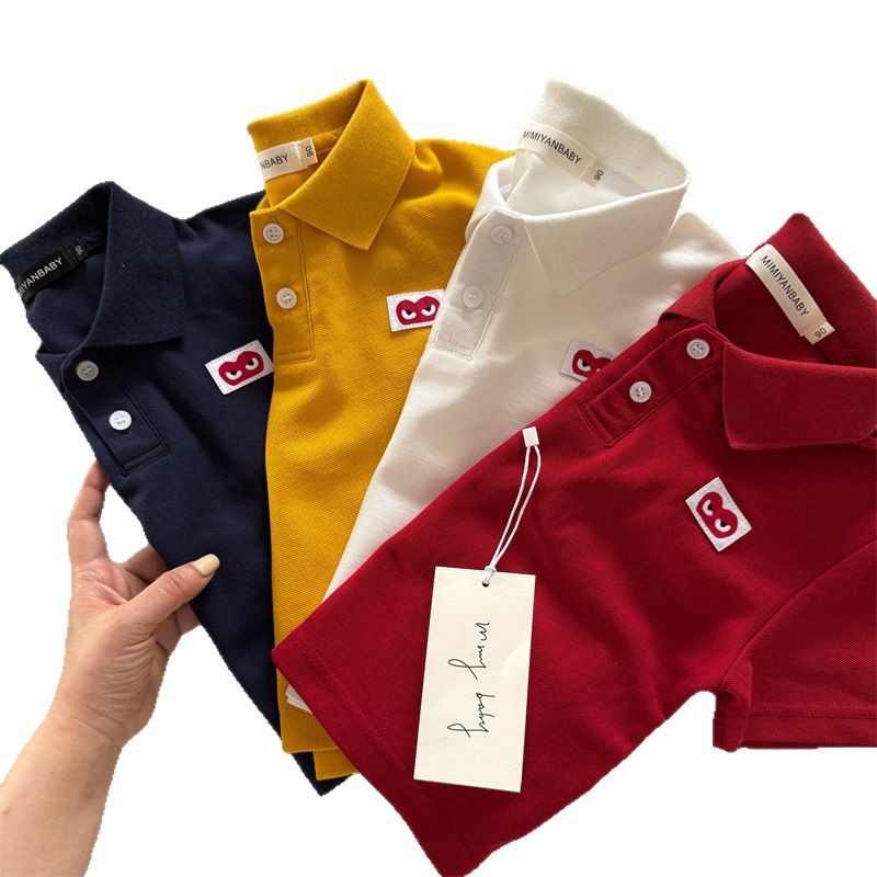 Unisex βαμβακερό polo πουκάμισο με κέντημα, καλοκαίρι 2025