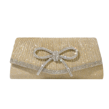 Večernja clutch inspirirana Europom i Amerikom s kristalima, plisirana mašna, PU mini kvadratna torbica