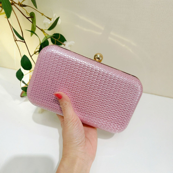 PU kožna četvrtasta clutch torbica s kopčom, džep za telefon, tvrdi kućište