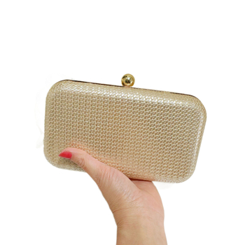 PU kožna četvrtasta clutch torbica s kopčom, džep za telefon, tvrdi kućište