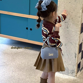 Παιδικό πόλο shirt με ρίγες, από βαμβάκι, μακριές μανίκια, άνετη χαλαρή γραμμή, unisex, ηλικίες 3–8 ετών