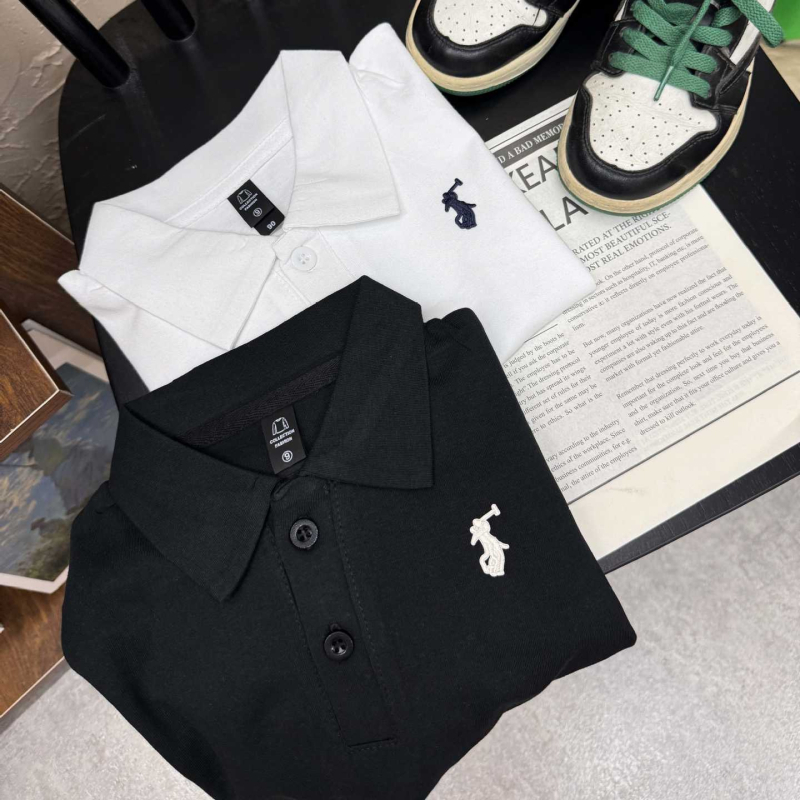 Παιδικό πόλο με κέντημα αλόγου και γιακά, βαμβακερό, για αγόρια 3–8 ετών