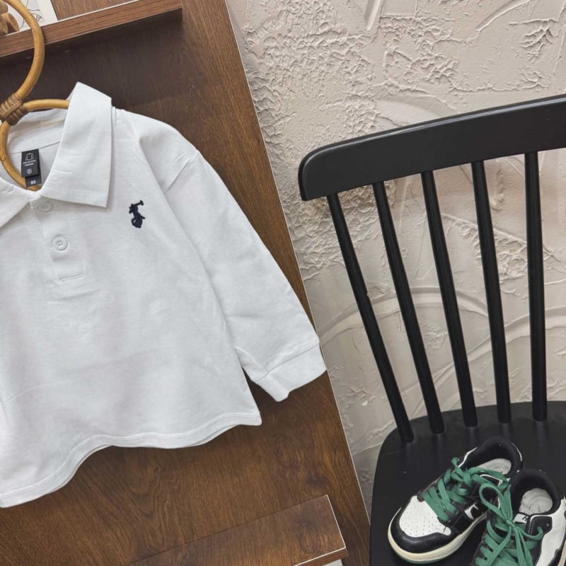 Παιδικό πόλο με κέντημα αλόγου και γιακά, βαμβακερό, για αγόρια 3–8 ετών