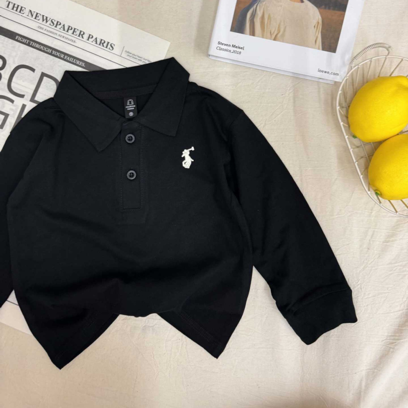 Παιδικό πόλο με κέντημα αλόγου και γιακά, βαμβακερό, για αγόρια 3–8 ετών