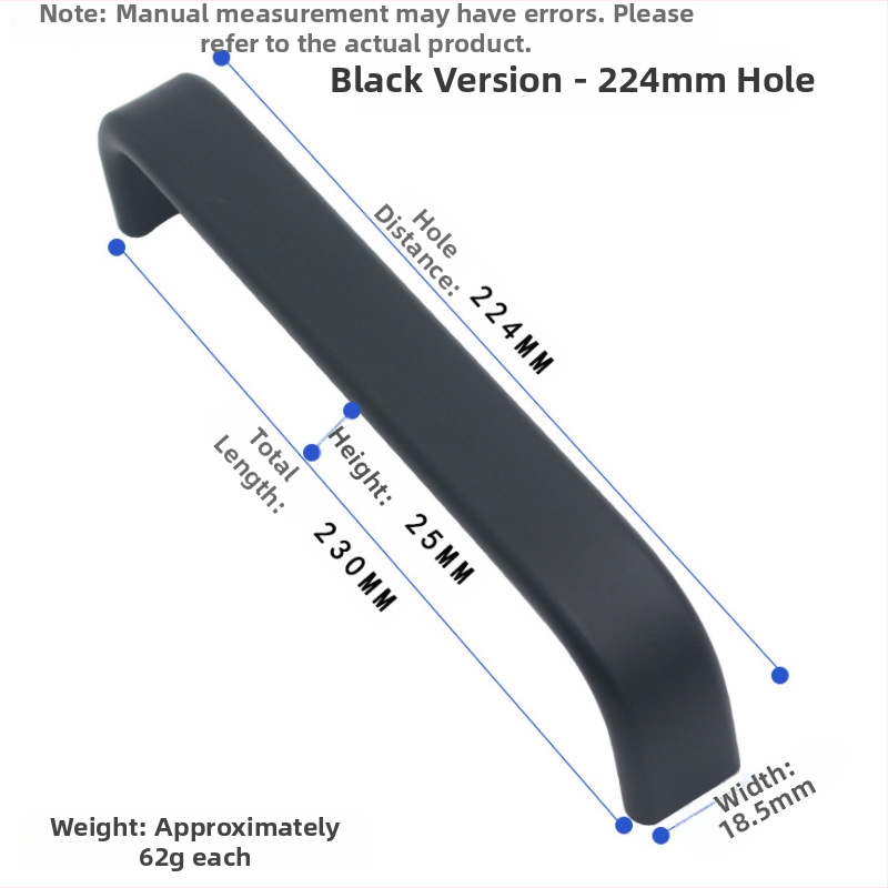 Mâner pentru mobilier din aliaj de aluminiu, design tip bară, finisaj anodizat, model 316, stil modern minimalist, montaj pe suprafață