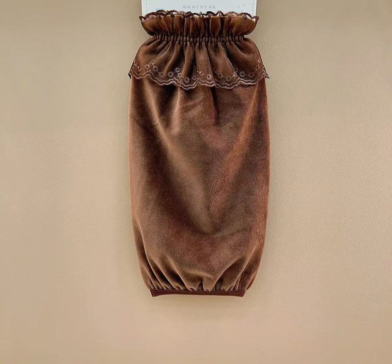 Unisex zaštitnici za rukave od baršuna jacquard za jesen-zimu, toplina, cartoon uzorak, prilagodljivi
