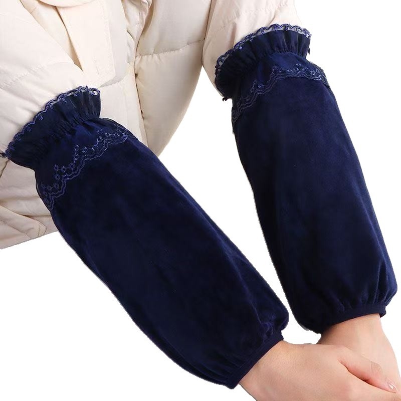 Unisex zaštitnici za rukave od baršuna jacquard za jesen-zimu, toplina, cartoon uzorak, prilagodljivi