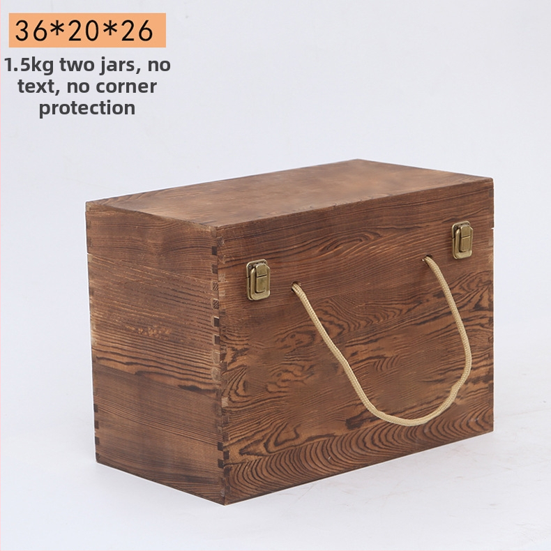 Дървена кутия за вино за две бутилки, гравирана, естествена дървесина, персонализирана облицовка, модел JXQ509