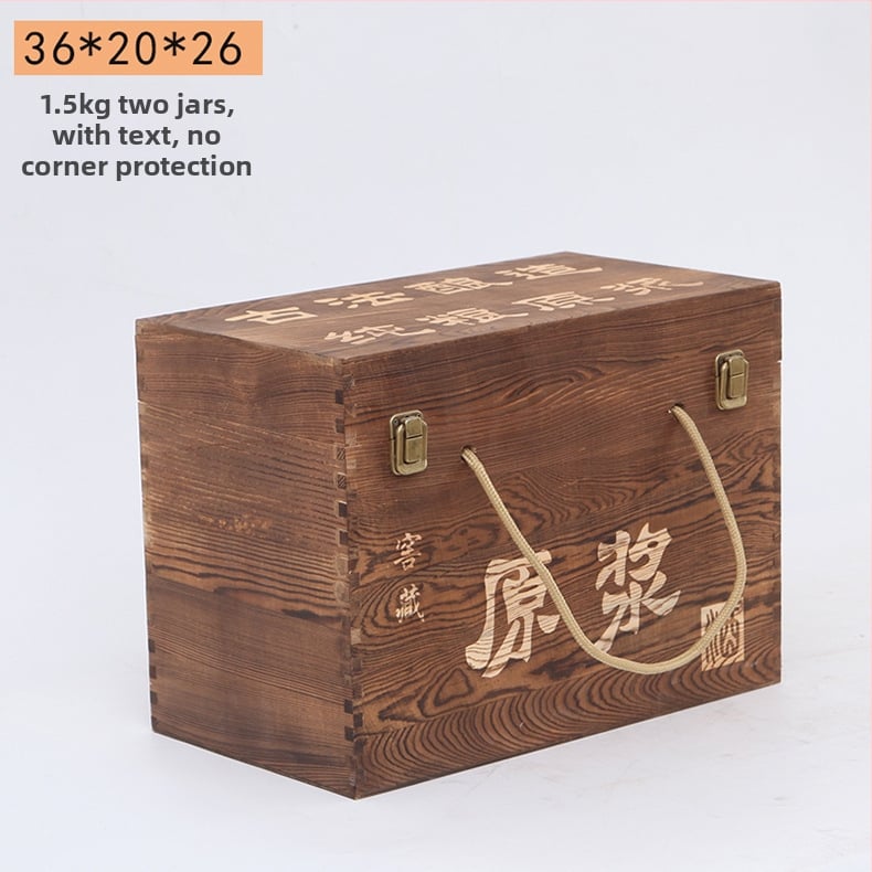 Дървена кутия за вино за две бутилки, гравирана, естествена дървесина, персонализирана облицовка, модел JXQ509