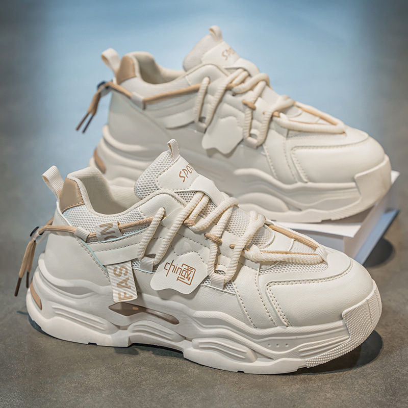 Pantofi sport casual pentru bărbați, cu partea superioară din PU+ plasă respirabilă, talpă din cauciuc antialunecare, materiale rezistente la uzură, șiret frontal, branț EVA