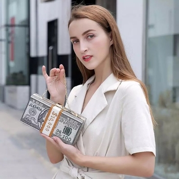 PVC clutch torbica, Birkin inspirirana, otvaranje aluminijskim okvirom, vodoravni kvadratnog oblika