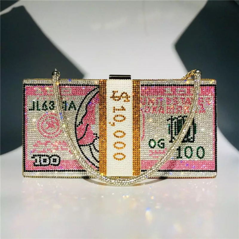 PVC clutch torbica, Birkin inspirirana, otvaranje aluminijskim okvirom, vodoravni kvadratnog oblika