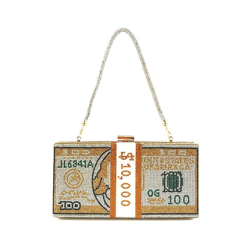 PVC clutch torbica, Birkin inspirirana, otvaranje aluminijskim okvirom, vodoravni kvadratnog oblika