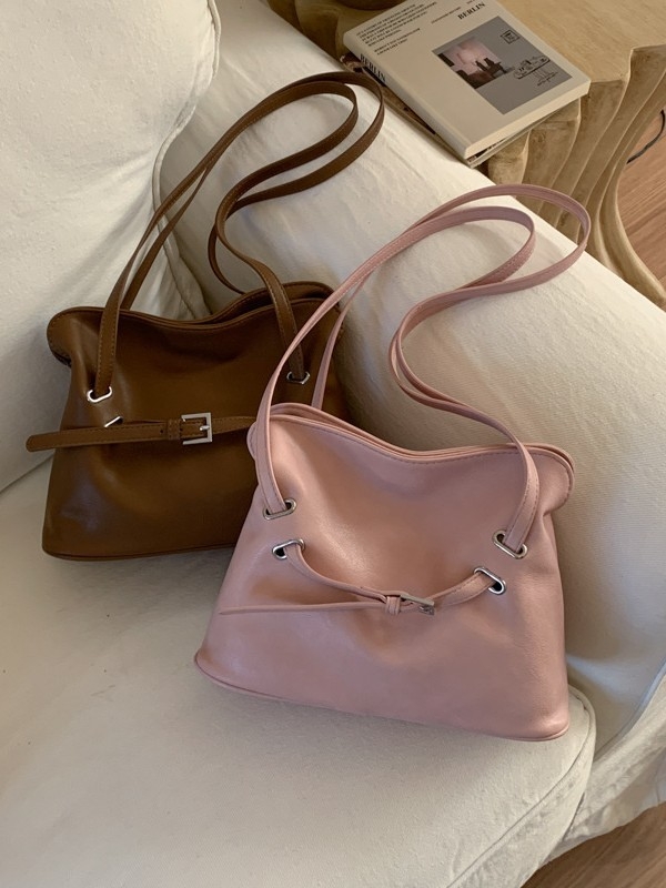 Nova tote torba s plisom u oblaku i remenom, PU koža, gradska dnevna crossbody torba
