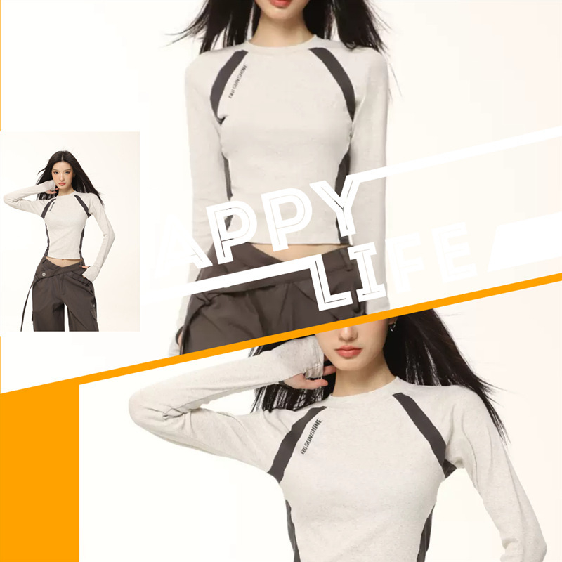 Unisex fitness majica s raglan rukavima, uski kroj, prozračna tkanina od Vinylon vlakna