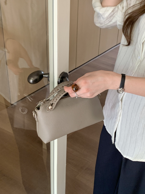 Τσαντάκι crossbody με μοτίβο lychee, μινιμαλιστικό πολυτελές, PU, οριζόντιο ορθογώνιο σχήμα, άνοιγμα με φερμουάρ, εσωτερικές θήκες με φερμουάρ και διαμερίσματα, επένδυση από δέρμα βοοειδών