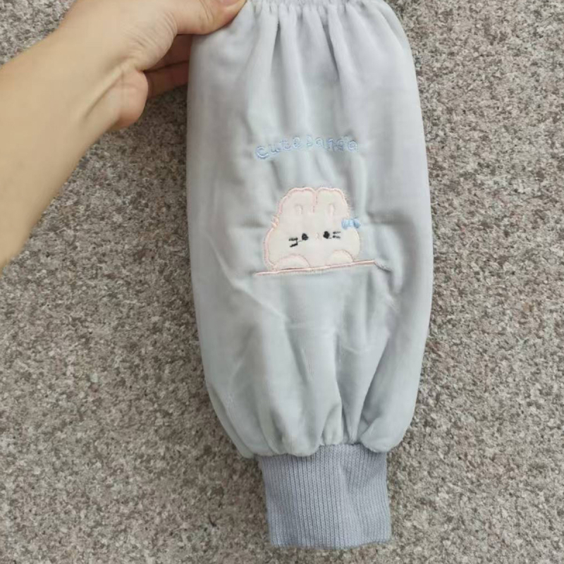 Zaštitne plišane rukave za žene – protiv prljavštine, flanel, jesenki stil, crtani dizajn