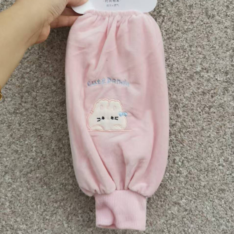Zaštitne plišane rukave za žene – protiv prljavštine, flanel, jesenki stil, crtani dizajn