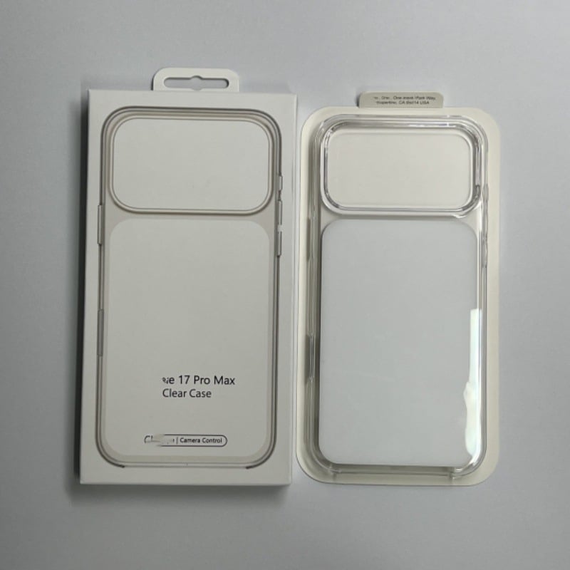 Priehľadný PC kryt pre Apple iPhone 17 Pro / 17 Pro Max s ovládaním tlačidiel, lesklý povrch