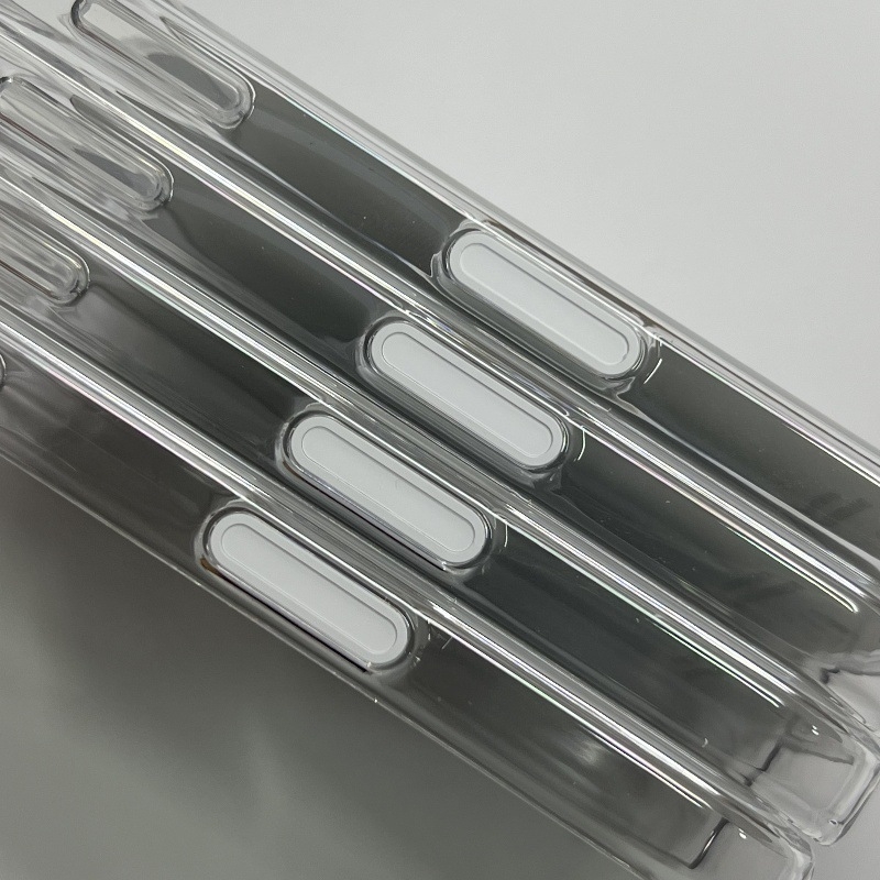 Priehľadný PC kryt pre Apple iPhone 17 Pro / 17 Pro Max s ovládaním tlačidiel, lesklý povrch