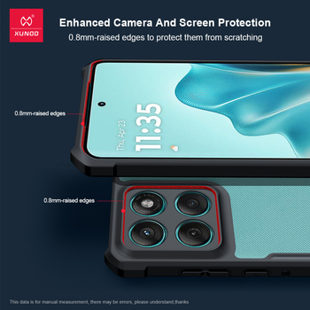 Xundd púzdro pre Motorola Edge60 Fusion, PC+TPU, minimalistický štýl, proti nárazom, odvádzanie tepla, odolný proti opotrebeniu, ochrana proti pádu, kompatibilné s Edge60 Fusion