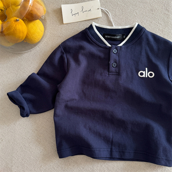 Dječja polo majica s otiskom slova, korejski stil, pamuk, za djecu 3–8 godina