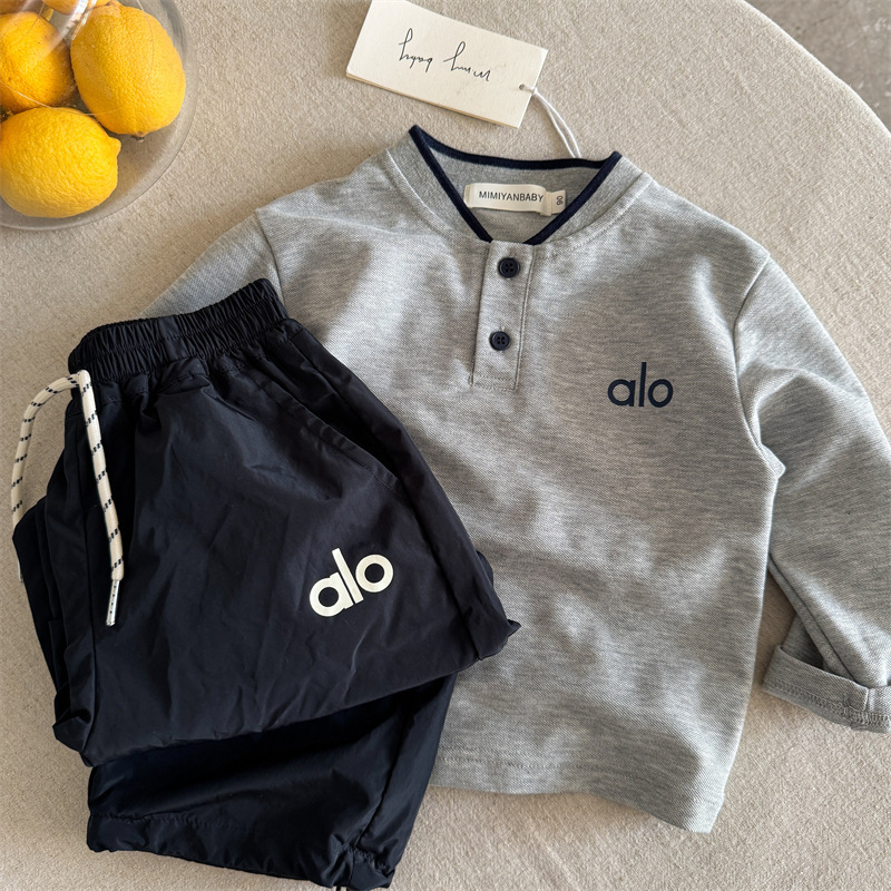 Dječja polo majica s otiskom slova, korejski stil, pamuk, za djecu 3–8 godina