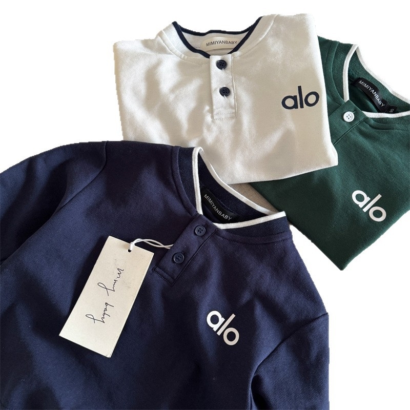 Dječja polo majica s otiskom slova, korejski stil, pamuk, za djecu 3–8 godina