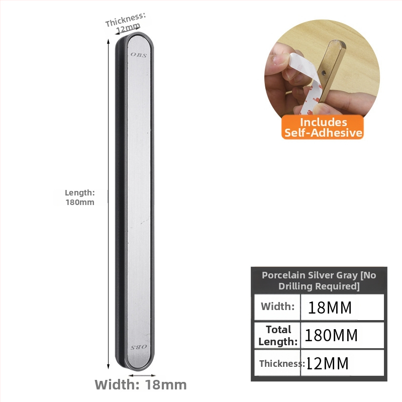 Izuzetno uska ručka za klizna vrata - samoljepljiva, aluminij, CNC anodiziran, model ADG-30, brend Andre