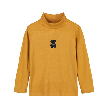 Dječja majica s dugim rukavima od bruširane poliester tkanine (95,5%), visok ovratnik, motiv karikatura, pogodna za proljeće, jesen i zimu