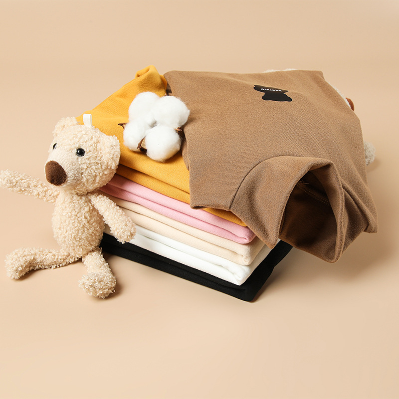 Dječja majica s dugim rukavima od bruširane poliester tkanine (95,5%), visok ovratnik, motiv karikatura, pogodna za proljeće, jesen i zimu