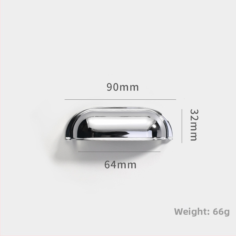 Mâner din cupru pentru uși și sertare, rotund, cu o singură gaură, formă semicirculară, model 8860, finisaj cu fir, stil modern minimalist