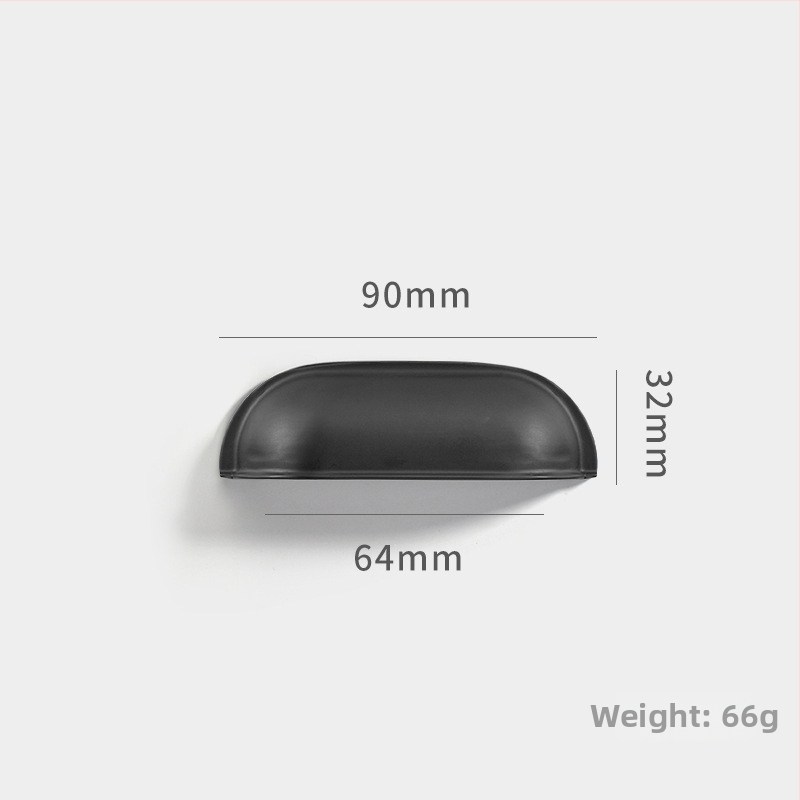 Mâner din cupru pentru uși și sertare, rotund, cu o singură gaură, formă semicirculară, model 8860, finisaj cu fir, stil modern minimalist