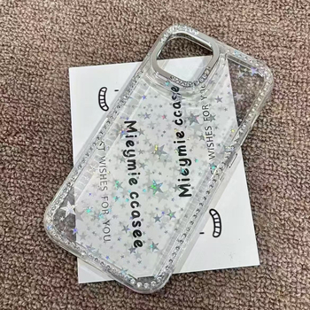 Θήκη IMD για iPhone 14/14 Pro/14 Pro Max με διαμαντένιο πλαίσιο και αστέρα, γυναικείου μινιμαλιστικού στιλ, προστασία από πτώσεις, λεπτή κατασκευή