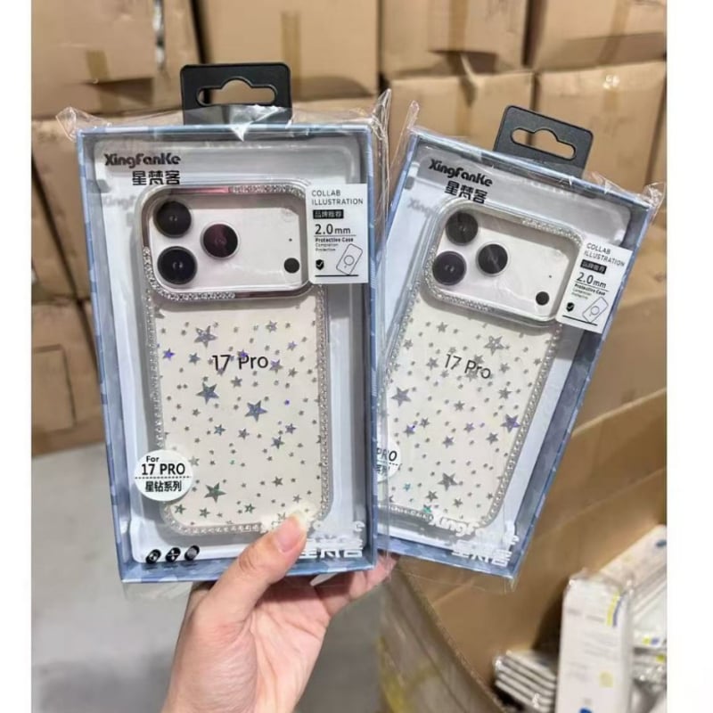 Θήκη IMD για iPhone 14/14 Pro/14 Pro Max με διαμαντένιο πλαίσιο και αστέρα, γυναικείου μινιμαλιστικού στιλ, προστασία από πτώσεις, λεπτή κατασκευή