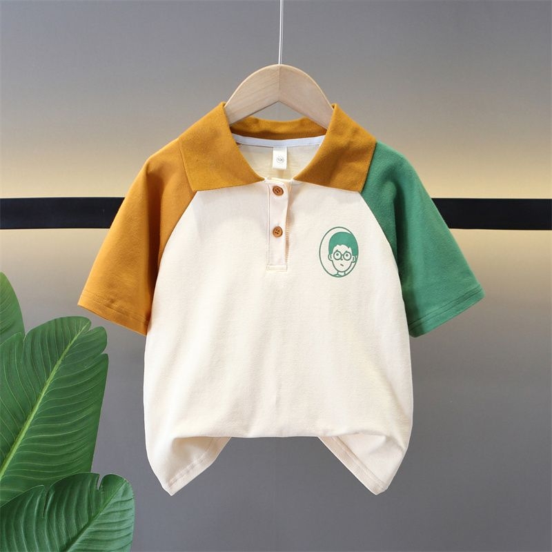 Polo majica za dječake, Avatar uzorak, pamuk, jednostavan stil, djeca 3–8 godina, ljeto