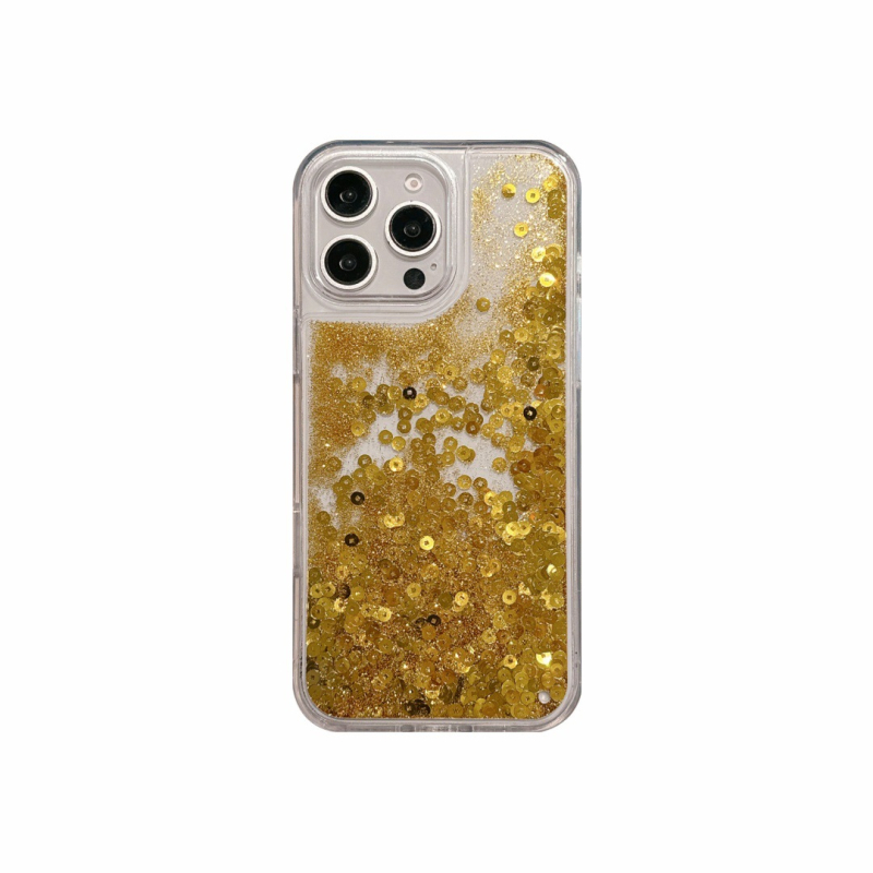 Puzdro na iPhone Gold Coin Quicksand, PC + TPU, injektážne lisovanie, magnetické uchopenie, odolné voči opotrebeniu a pádu, kompatibilné s radou iPhone 13–16