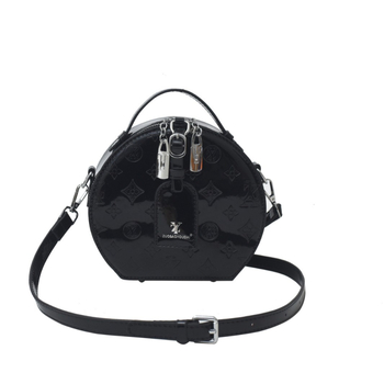 Ženska kružna crossbody torba — gradski minimalistički stil, PU materijal, zatvarač, džep za telefon
