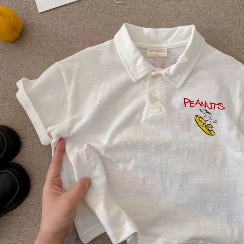 Dječje polo majice od 100% pamuka, crtani print, kratki rukavi, za djecu 3–8 godina, ljetni komad