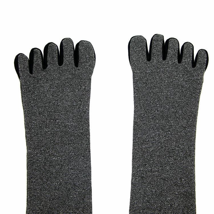 Čarape za jogu s pet prstiju, protuklizne, pamuk, jednobojne, unisex, za mlade 18–40 godina