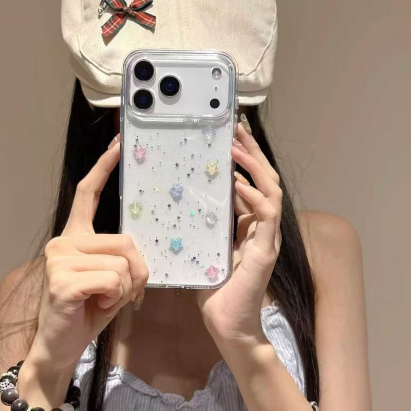 Husă iPhone 17 — 2 în 1, PC+TPU, Accent oglindă epoxidică, Protecție anti-cădere, Personalizabilă